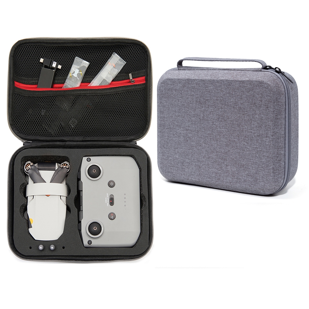 For DJI Mini 2 SE Grey Shockproof Carrying Hard Case Drone Storage Bag, Size: 24 x 19 x 9cm (Black) - Shopkiz.com