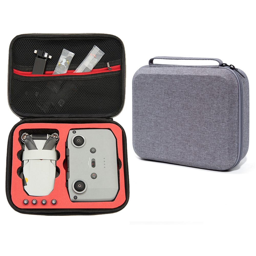 For DJI Mini 2 SE Grey Shockproof Carrying Hard Case Drone Storage Bag, Size: 24 x 19 x 9cm(Red) - Shopkiz.com