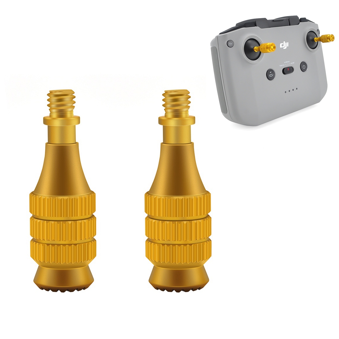 STARTRC For DJI Mavic Air 2 / Air 2S Remote Control Aluminum Transmitter Extended Control Sticks Heighten Rocking Bar(Gold) - Shopkiz.com