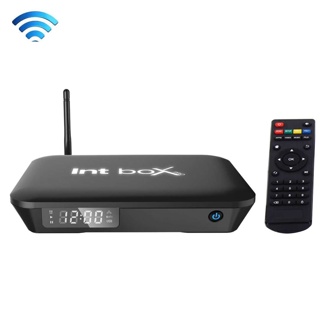 i8S 4K UHD Smart TV Box with Remote Control, Android 6.0 Amlogic S912 Octa Core ARM Cortex-A up to 2.0GHz, RAM: 2GB, ROM: 16GB, WiFi(Black) -