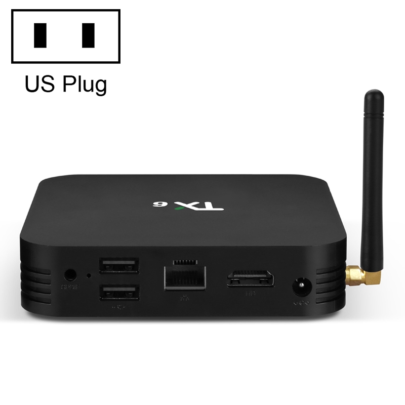 TX6 HD TV Box Media Player, Android 7.1 / 9.0 System, Allwinner H6, up to 1.5GHz, Quad-core ARM Cortex-A53, 4GB + 64GB, Support Bluetooth, Dual Band