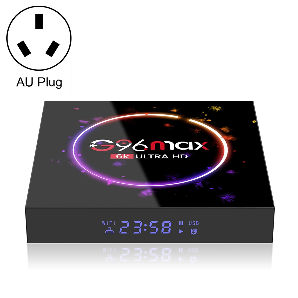 G96 MAX 6K UHD Smart TV Box, Android 10.0, Allwinner H616 Quad Core, 4GB+128GB, AU Plug - Shopkiz.com