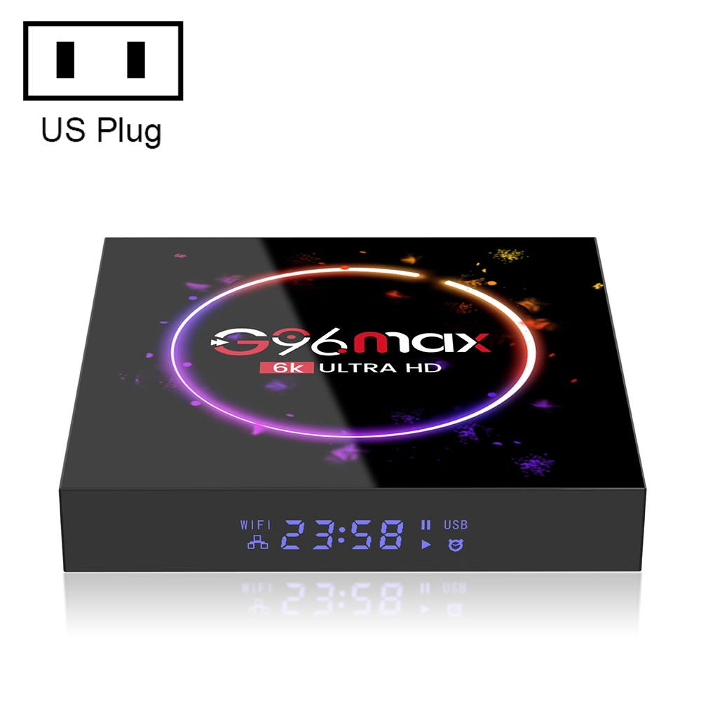 G96 MAX 6K UHD Smart TV Box, Android 10.0, Allwinner H616 Quad Core, 4GB+128GB, US Plug - Shopkiz.com