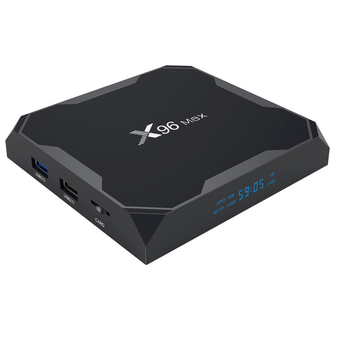 X96 Max 4K Ultra HD Media Player Smart TV Box with Remote Controller, Android 8.1, Amlogic S905X2 Quad Core ARM Cortex-A53 up to 2GHz, 4GB+32GB,