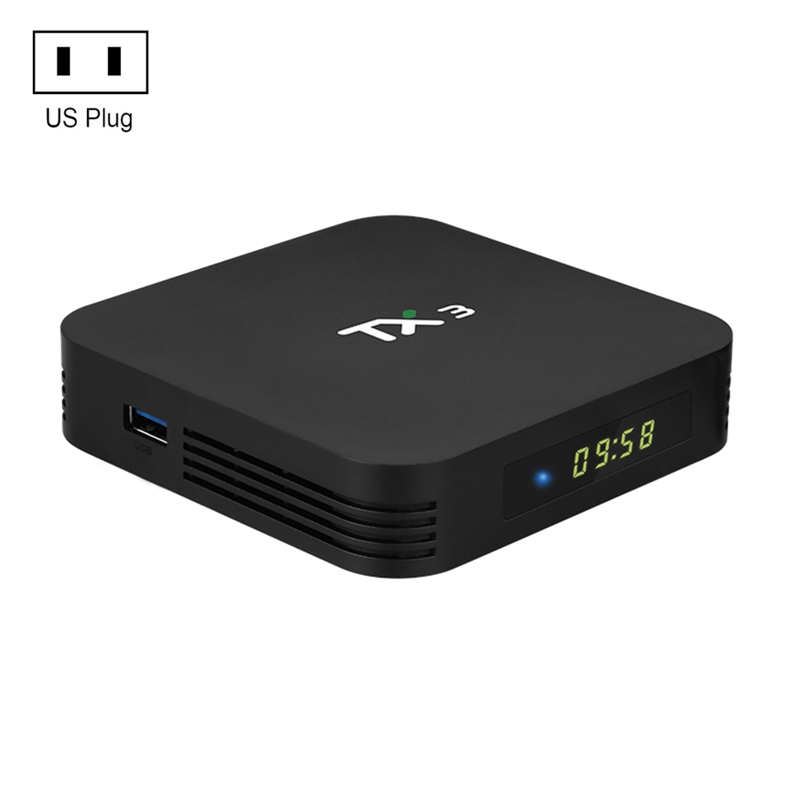 TANIX TX3 4K Smart TV BOX Android 9.0 Media Player with Remote Control, Quad Core Amlogic S905X3, RAM: 4GB, ROM: 64GB, 2.4GHz/5GHz WiFi, Bluetooth,