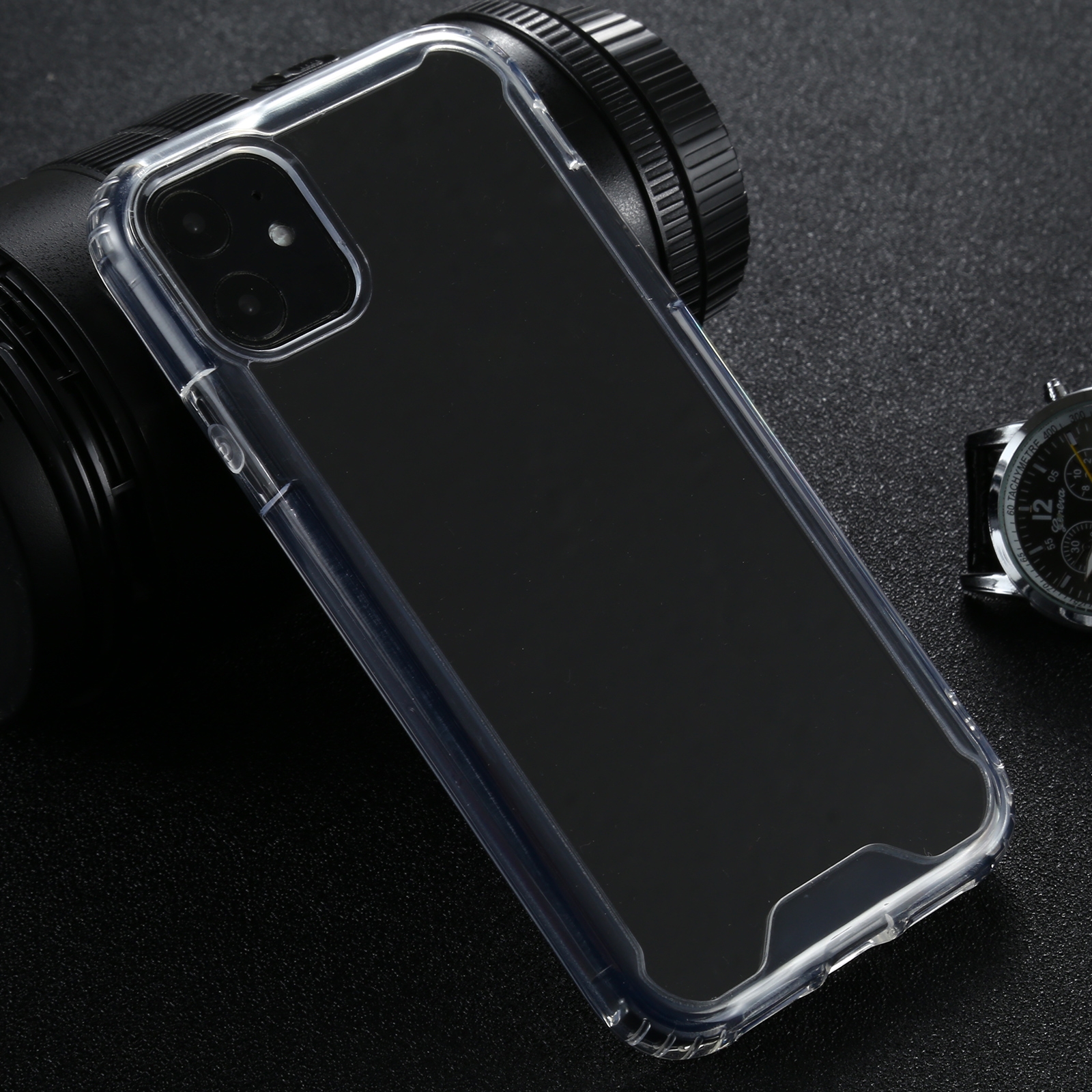 For iPhone 11 Four-corner Shockproof Transparent TPU + PC Protective Case - Shopkiz.com