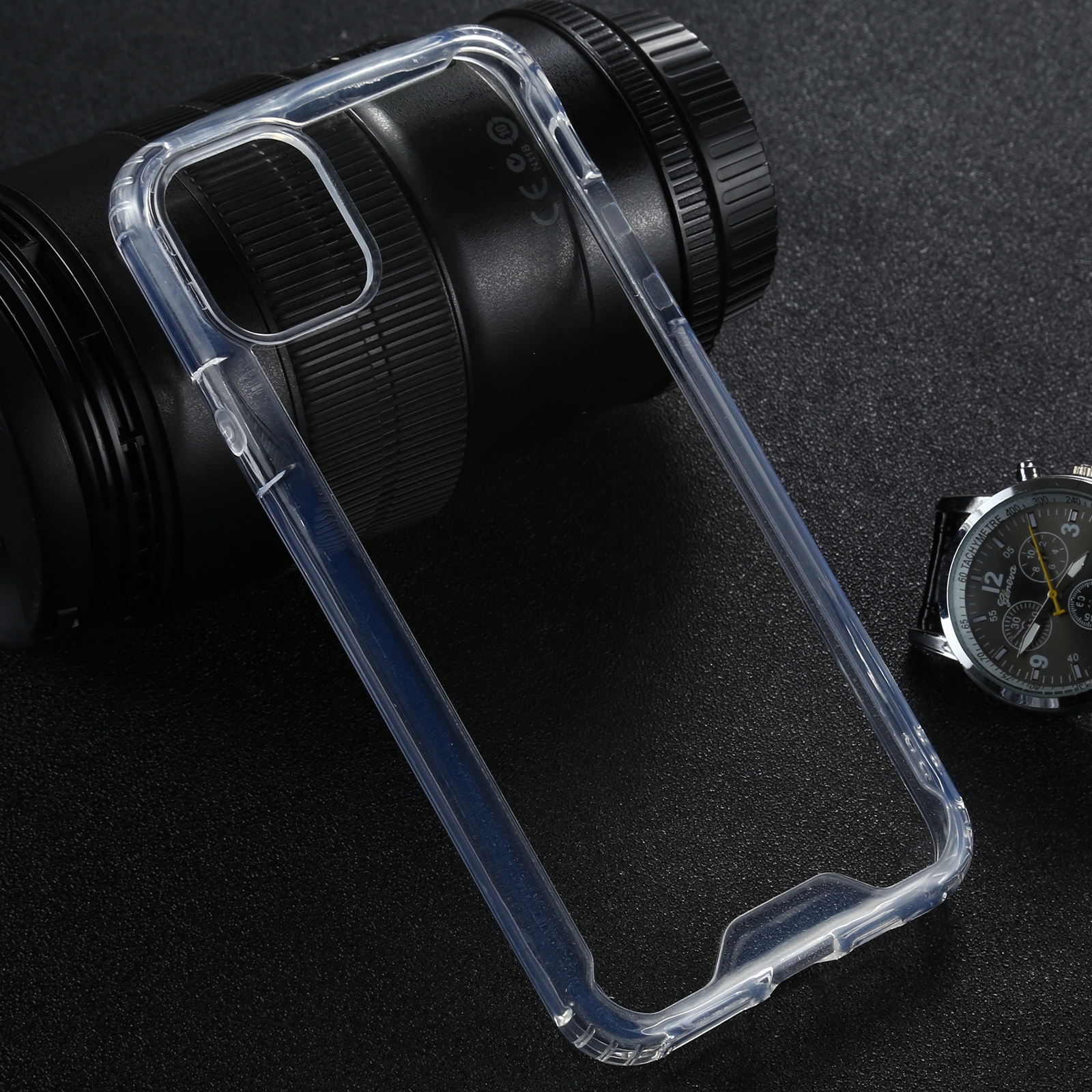 For iPhone 11 Pro Max Four-corner Shockproof Transparent TPU + PC Protective Case - Shopkiz.com
