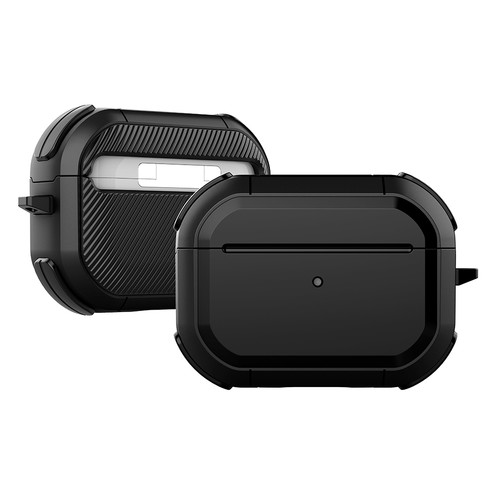 Wireless Earphones Shockproof Thunder Mecha TPU Protective Case For AirPods Pro(Black) - Shopkiz.com
