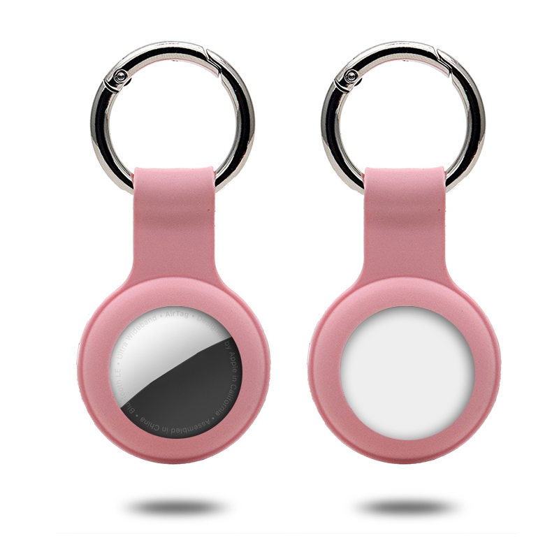 Silicone Case with Keychain Ring for AirTag 2nd Gen / AirTag 1st Gen(Pink) - Shopkiz.com