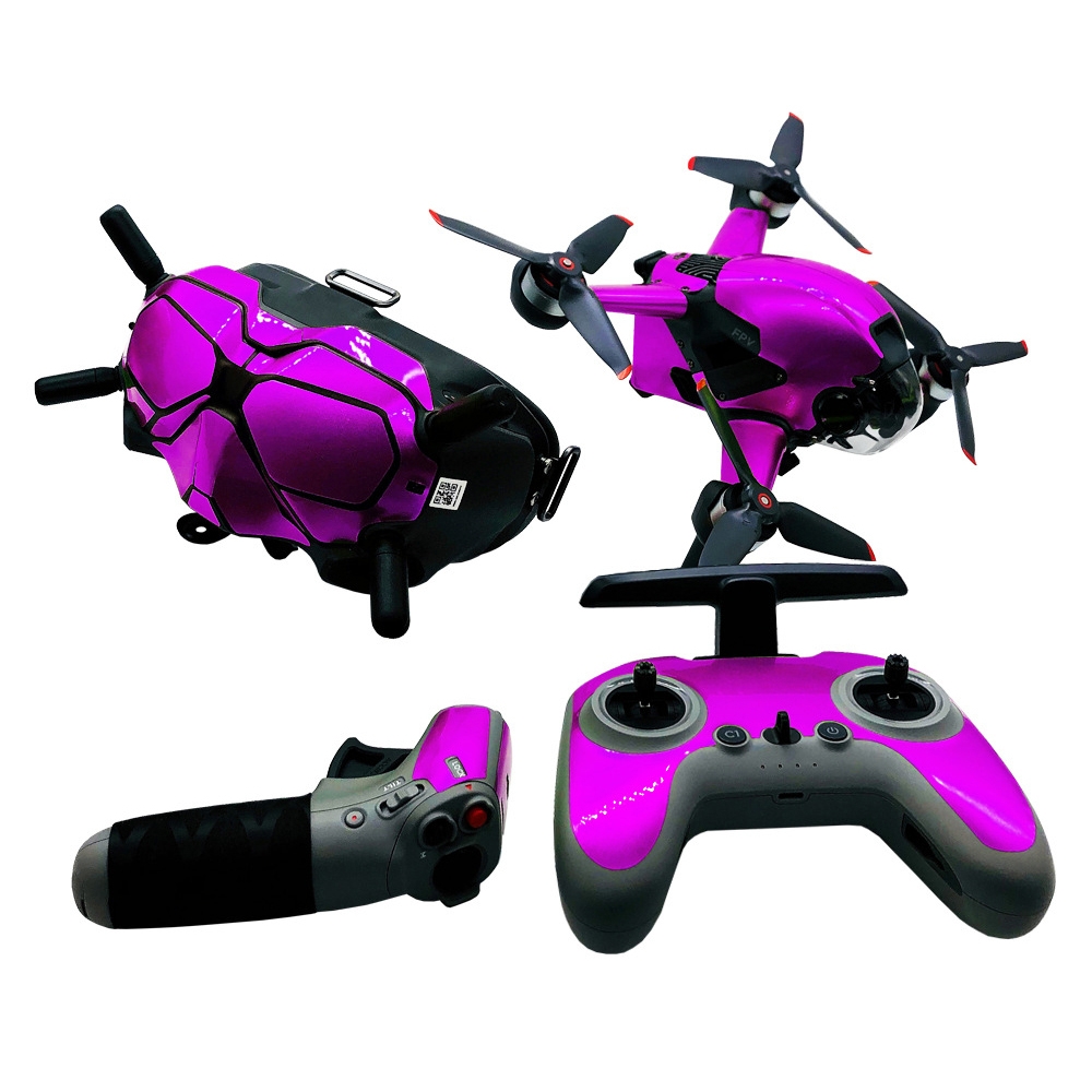 FPV-TZ-SF 4 in 1 Waterproof Anti-Scratch Decal Skin Wrap Stickers Personalized Film Kits for DJI FPV Drone & Goggles V2 & Remote Control &