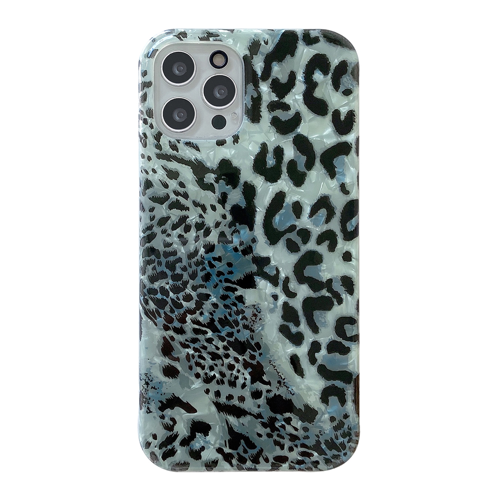 For iPhone 12 mini TPU Shock-proof Protective Case (Green Leopard Shell Pattern) - Shopkiz.com
