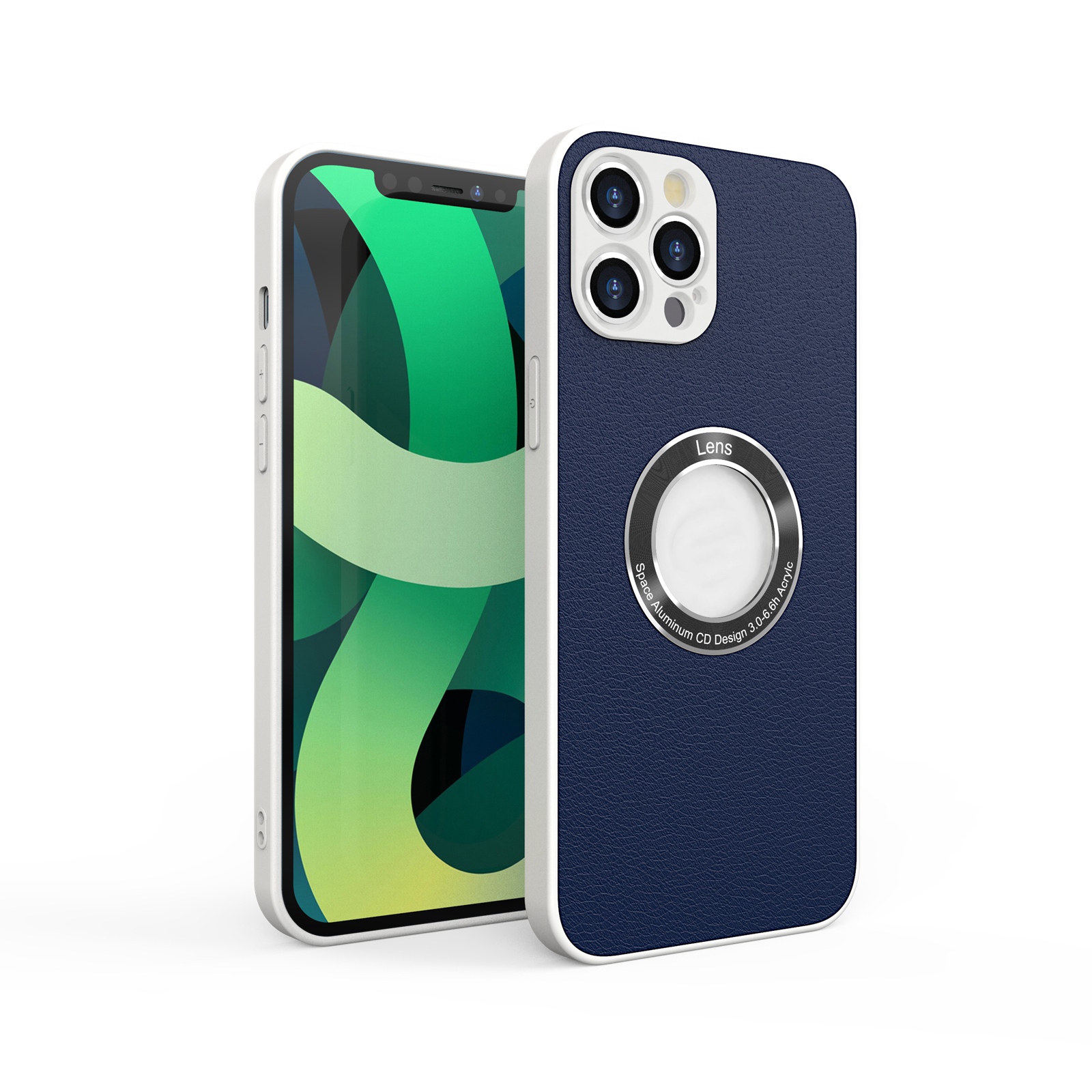 For iPhone 11 Pro Max PU+PC+TPU Mobile Phone Protective Case (Dark Blue) - Shopkiz.com