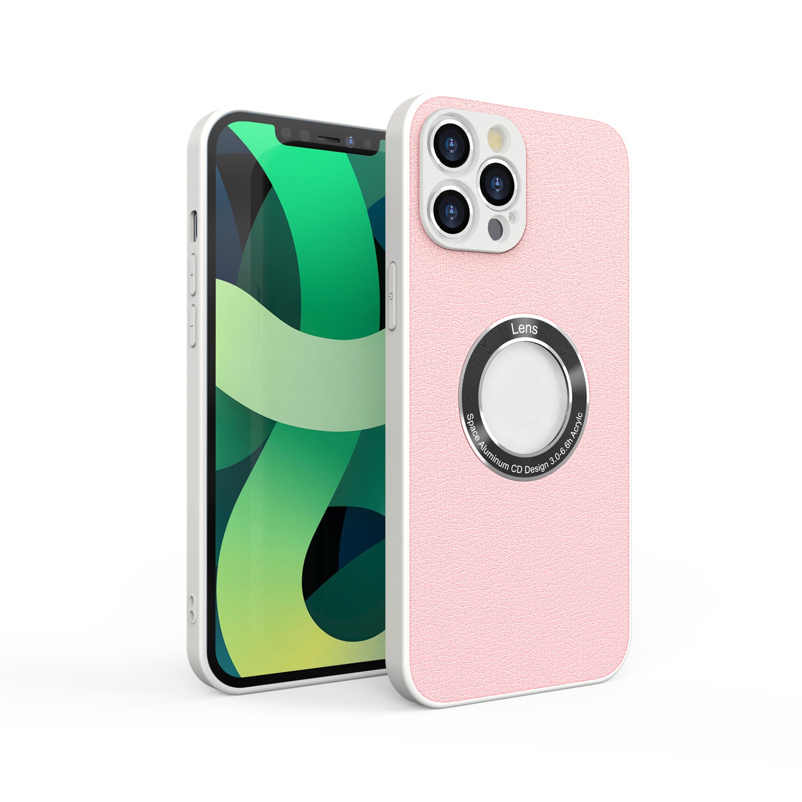 For iPhone 12 PU+PC+TPU Mobile Phone Protective Case(Pink) - Shopkiz.com