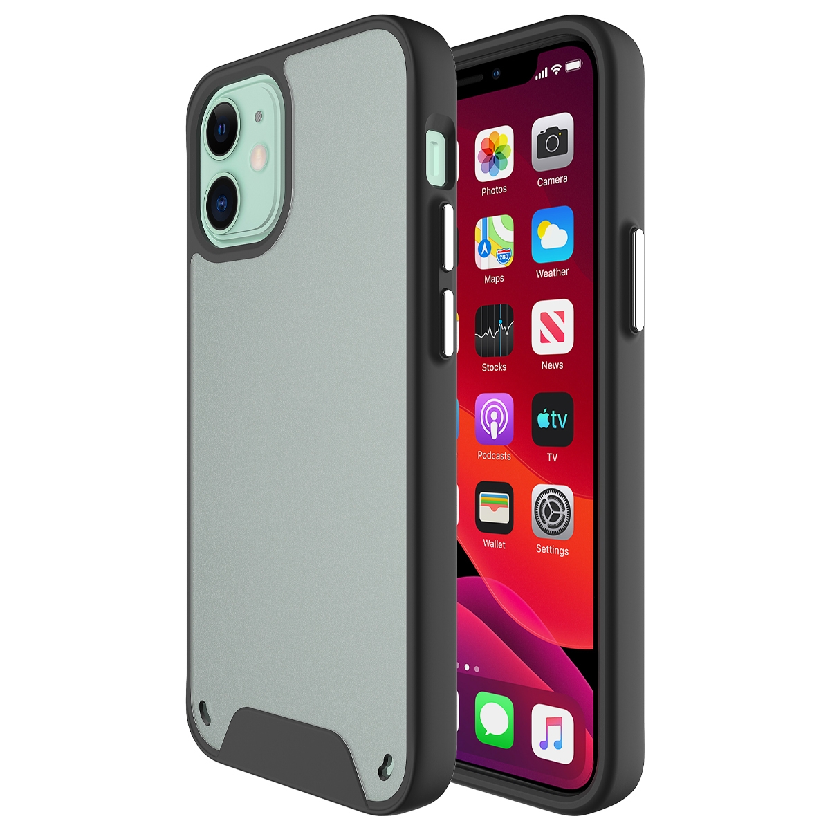 For iPhone 12 / 12 Pro Space Series Shockproof PC + TPU Protective Case(Black) - Shopkiz.com
