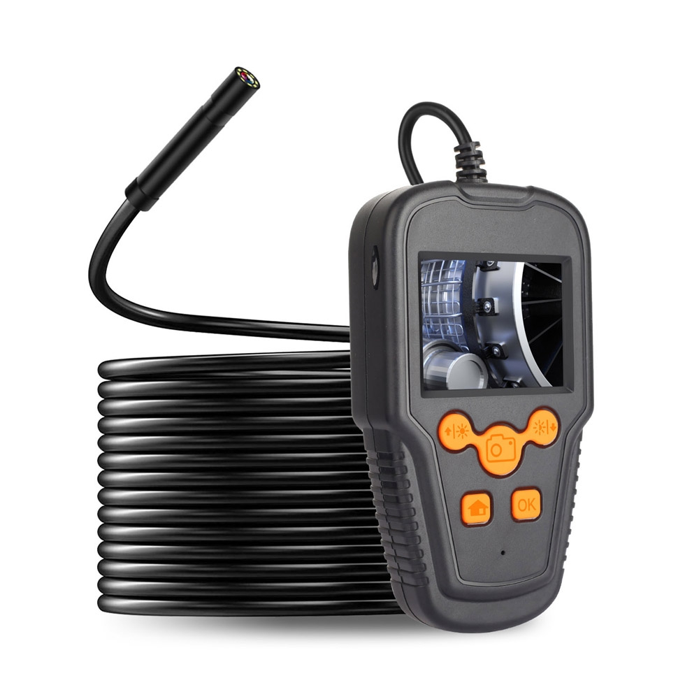 P60A 5.5mm 1080P 2.4 inch IPS Screen IP68 Waterproof HD Digital Endoscope, Length:5m Hard Cable - Shopkiz.com