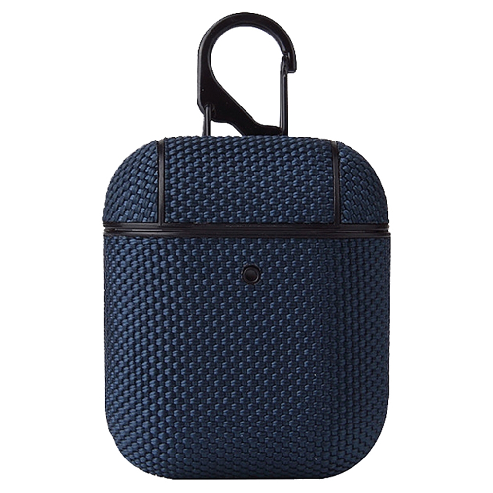 Business Cloth Earphone Protective Case with Hook For AirPods 1 / 2(Blue) - Shopkiz.com