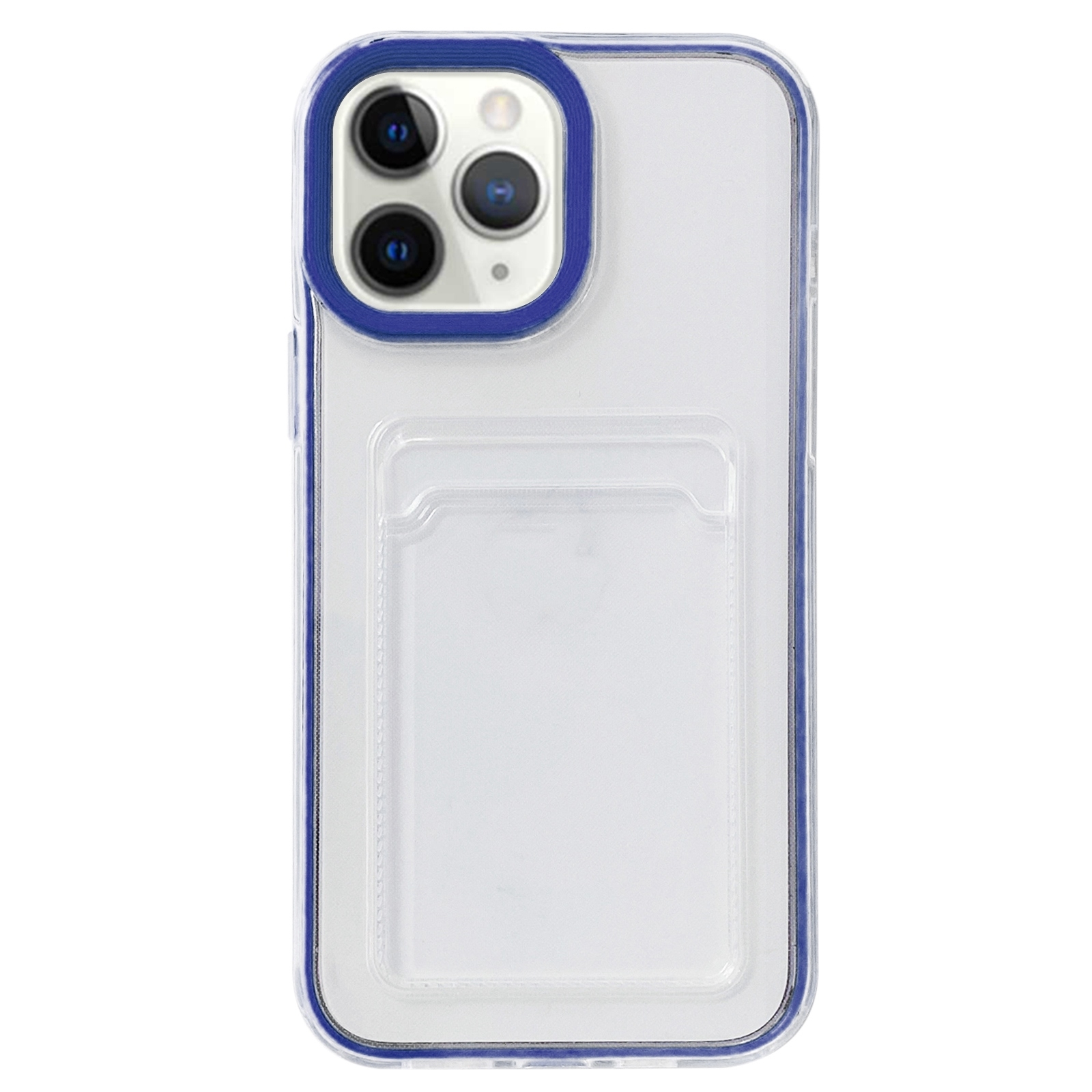 For iPhone 11 Pro Full-coverage 360 Clear PC + TPU Shockproof Protective Case with Card Slot (Blue) - Shopkiz.com