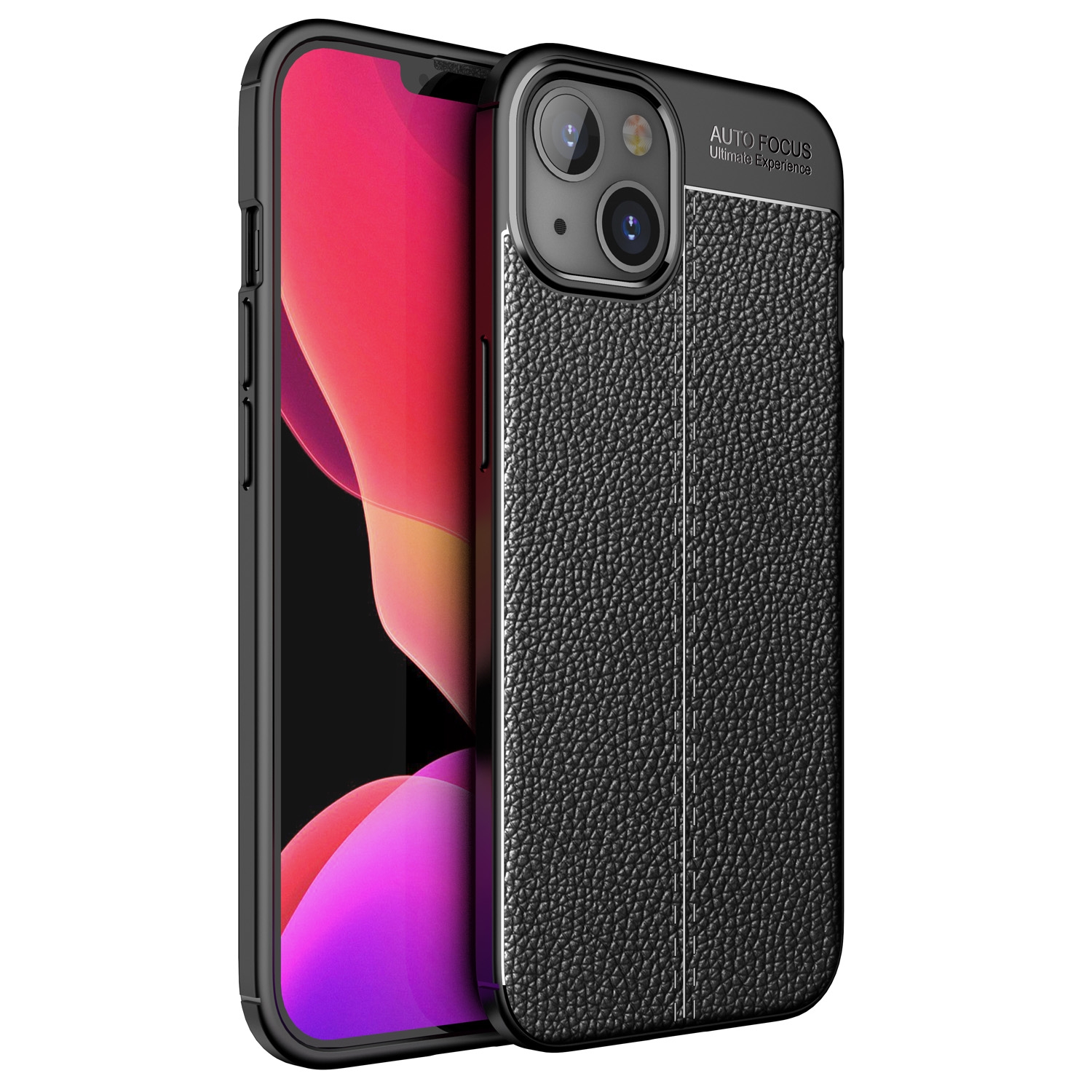 For iPhone 13 Litchi Texture TPU Shockproof Case(Black) - Shopkiz.com
