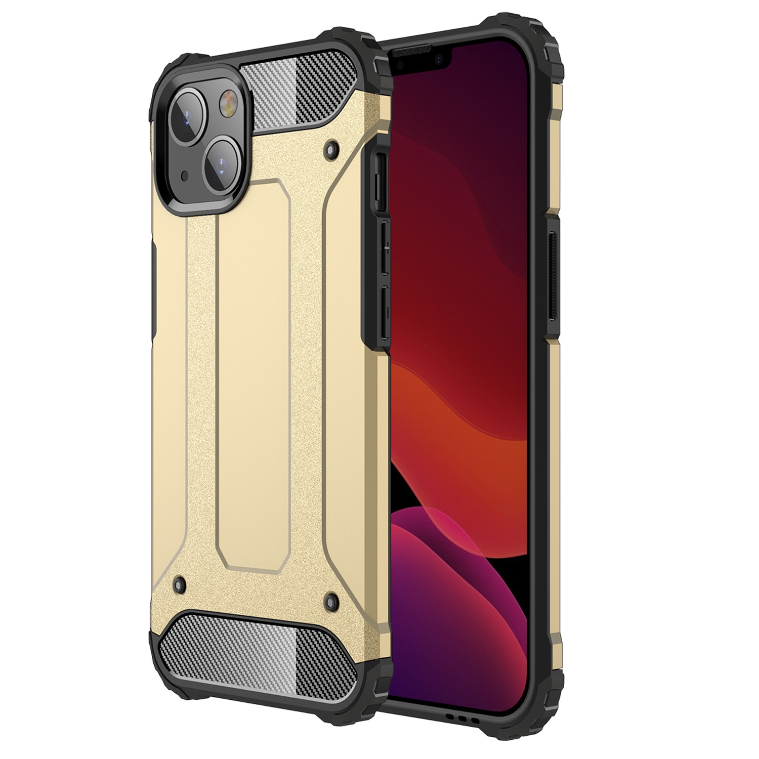 For iPhone 13 mini Magic Armor TPU + PC Combination Case (Gold) - Shopkiz.com