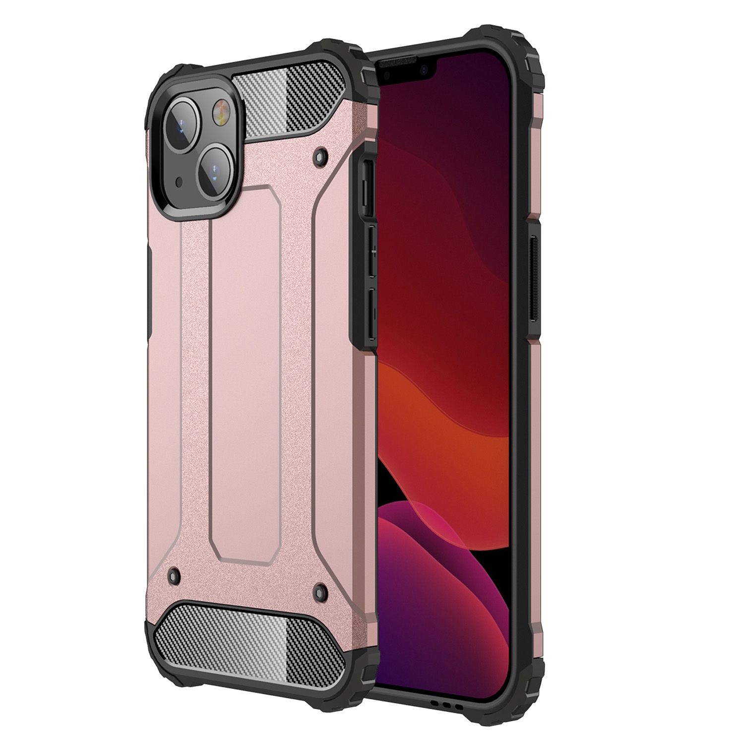 For iPhone 13 mini Magic Armor TPU + PC Combination Case (Rose Gold) - Shopkiz.com
