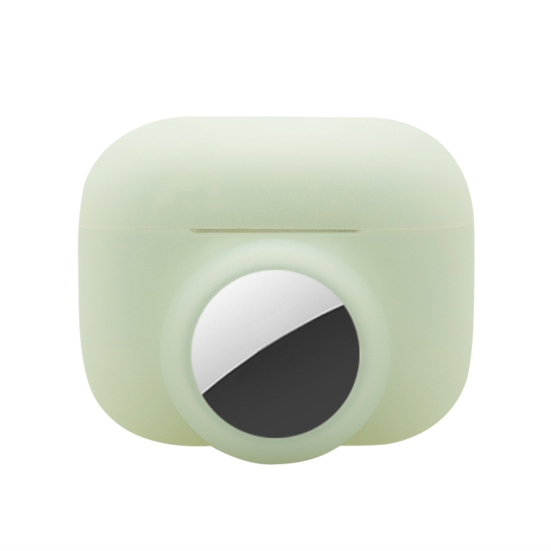 2 in 1 Shockproof Full Coverage Silicone Protective Case For AirPods Pro / AirTag 2nd Gen / AirTag 1st Gen(Light Green) - Shopkiz.com