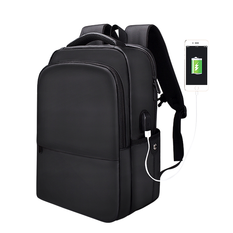 SJ01 Business Casual Computer Backpack with USB Charging Port, Size:13-15 inch Universal(Black) - Shopkiz.com