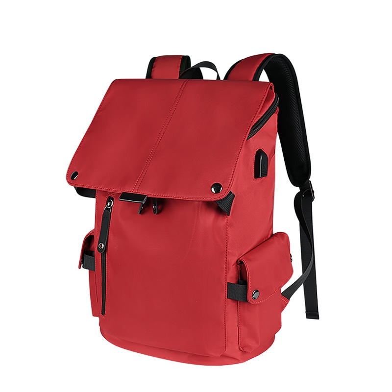 SJ02 13-15.6 inch Universal Large-capacity Laptop Backpack with USB Charging Port(Wine Red) - Shopkiz.com