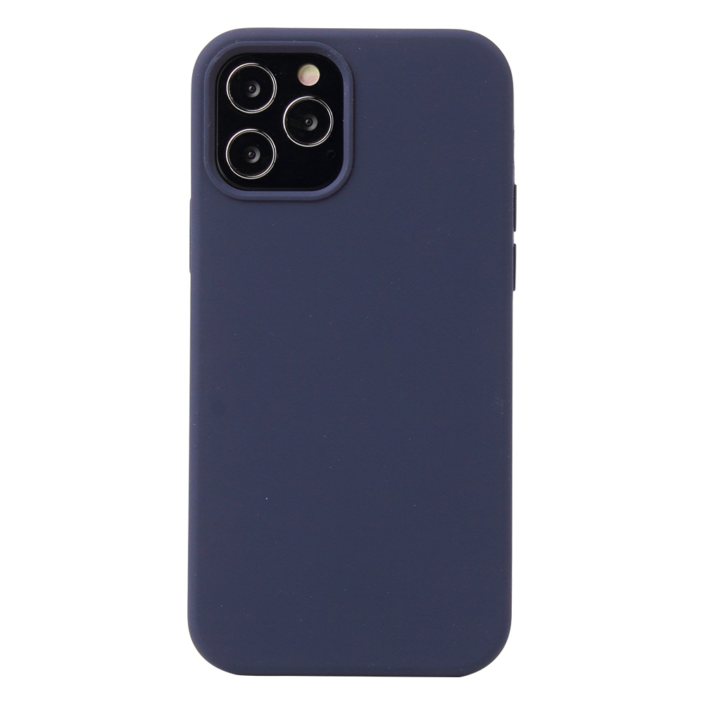 For iPhone 13 Pro Solid Color Liquid Silicone Shockproof Protective Case (Midnight Blue) - Shopkiz.com