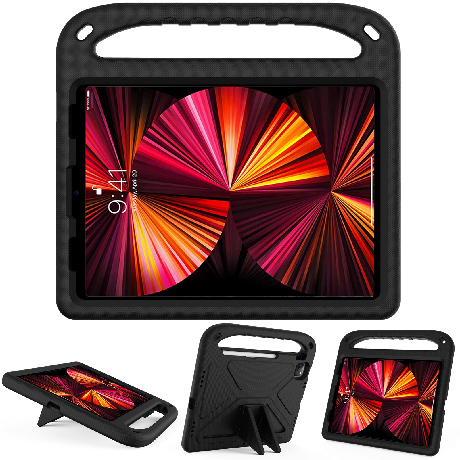 Handle Portable EVA Shockproof Protective Tablet Case with Triangle Holder For iPad Pro 11 2022 / 2021/2020/2018 / iPad Air 2020 / Air 2022