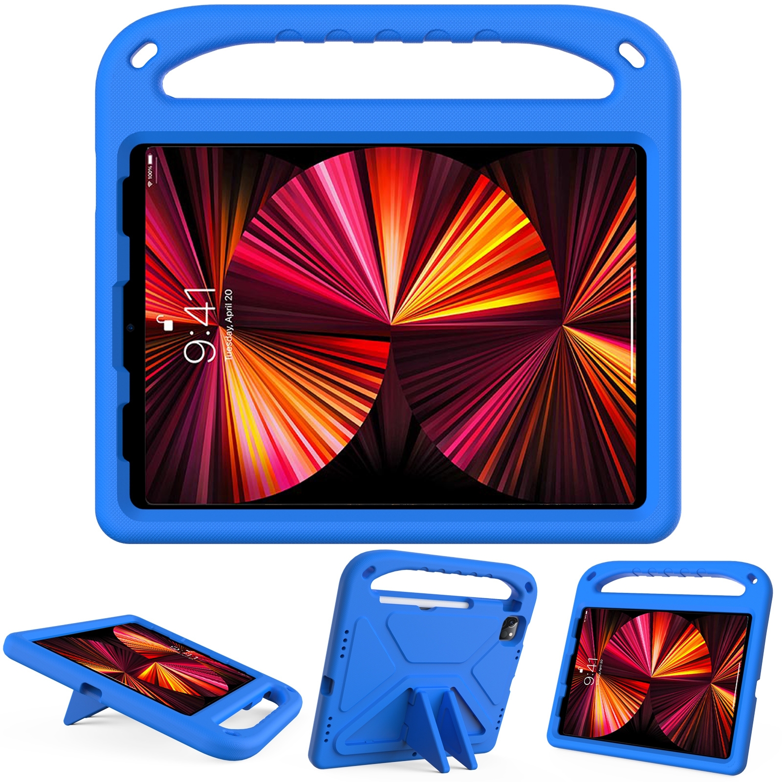 Handle Portable EVA Shockproof Protective Tablet Case with Triangle Holder For iPad Pro 11 2022 / 2021/2020/2018 / iPad Air 2020 / Air 2022