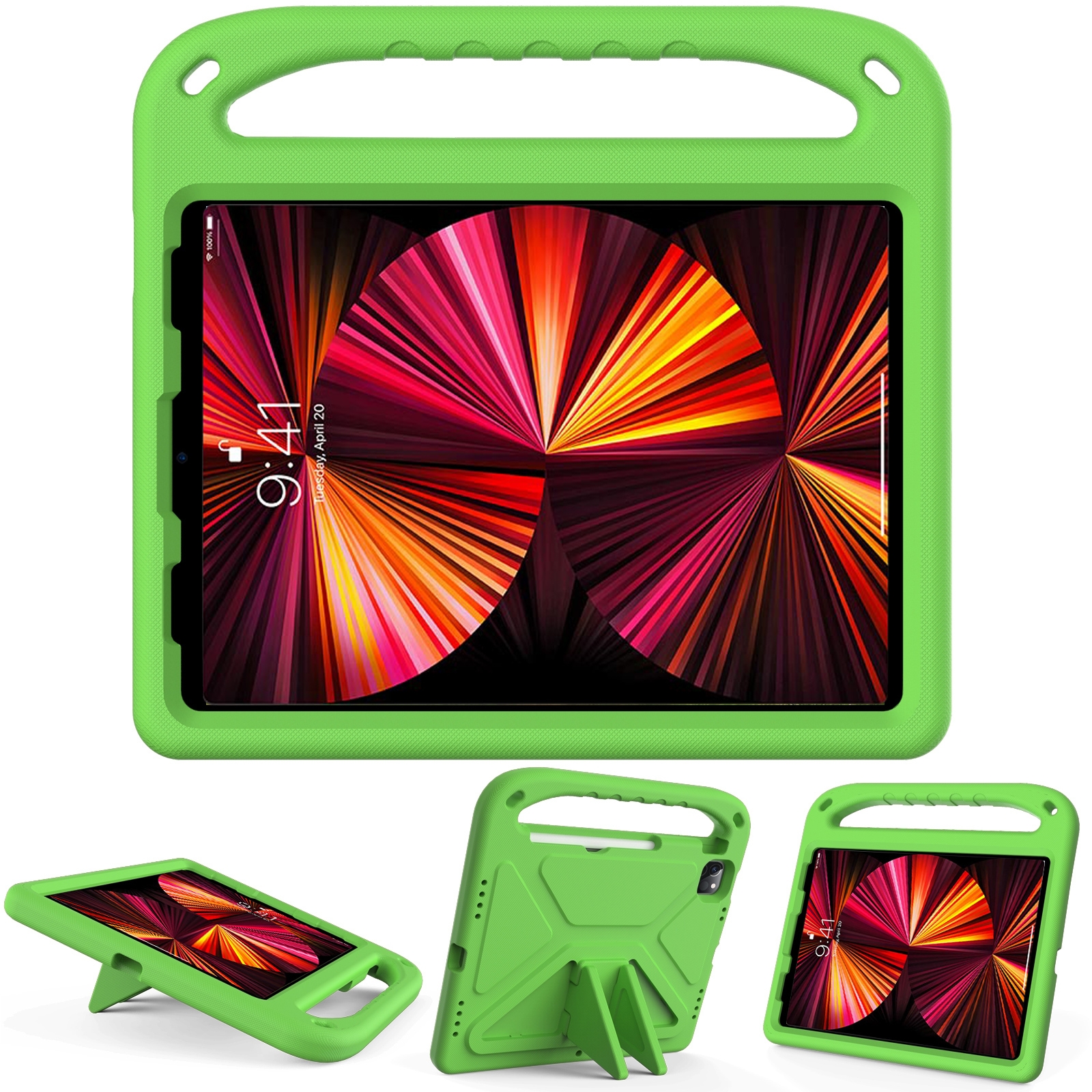 Handle Portable EVA Shockproof Protective Tablet Case with Triangle Holder For iPad Pro 11 2022 / 2021/2020/2018 / iPad Air 2020 / Air 2022