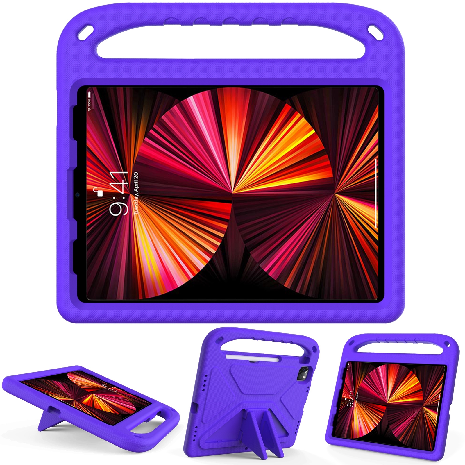 Handle Portable EVA Shockproof Protective Tablet Case with Triangle Holder For iPad Pro 11 2022 / 2021/2020/2018 / iPad Air 2020 / Air 2022