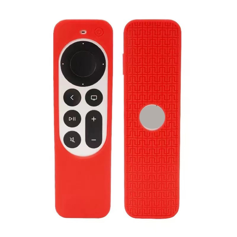 Silicone Protective Case Cover For Apple TV 4K 4th 2021 Siri Remote Controller(Red) - Shopkiz.com