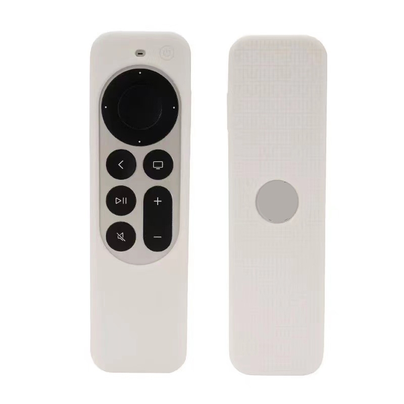 Silicone Protective Case Cover For Apple TV 4K 4th 2021 Siri Remote Controller(White) - Shopkiz.com