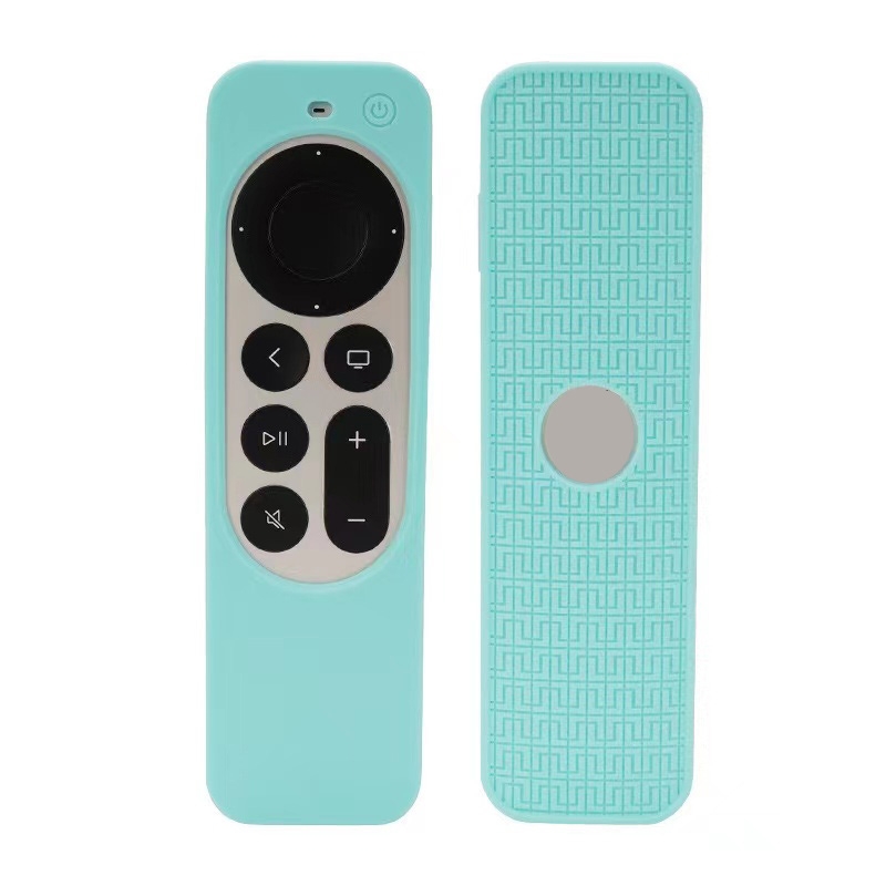 Silicone Protective Case Cover For Apple TV 4K 4th 2021 Siri Remote Controller(Light Blue) - Shopkiz.com