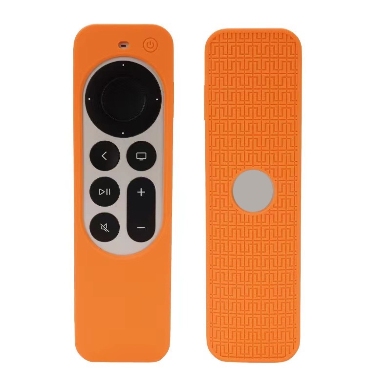 Silicone Protective Case Cover For Apple TV 4K 4th 2021 Siri Remote Controller(Orange) - Shopkiz.com