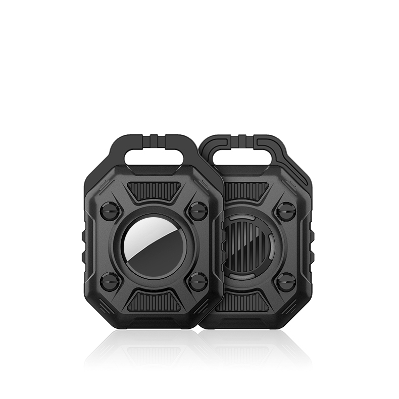 King Kong Series TPU+PC Protective Cover Case For AirTag 2nd Gen / AirTag 1st Gen(Black) - Shopkiz.com