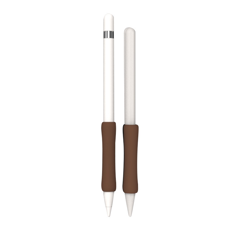 Stylus Touch Pen Silicone Protective Cover For Apple Pencil 1 / 2(Coffee) - Shopkiz.com