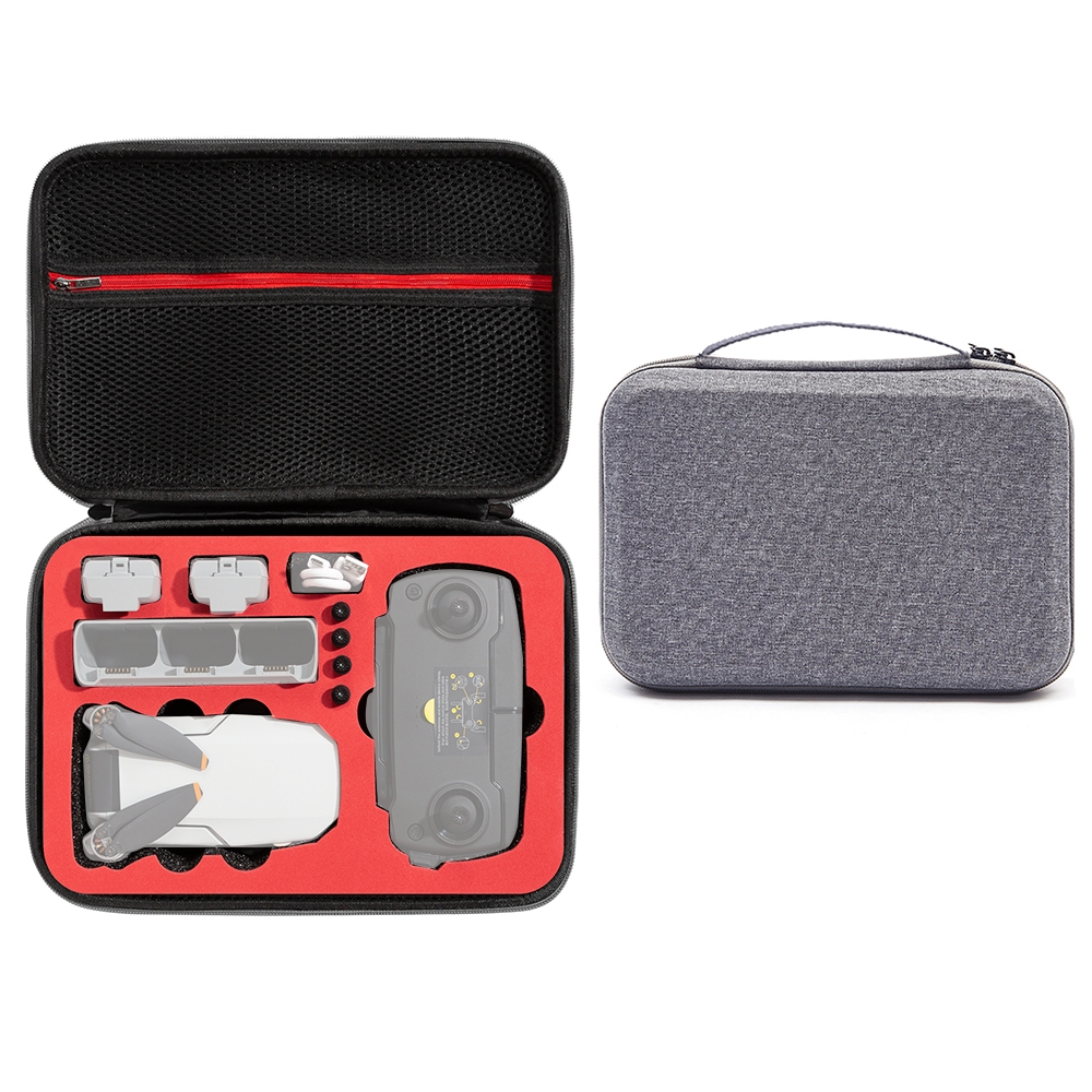 For DJI Mini SE Shockproof Carrying Hard Case Storage Bag, Size: 21.5 x 29.5 x 10cm(Grey + Red Liner) - Shopkiz.com