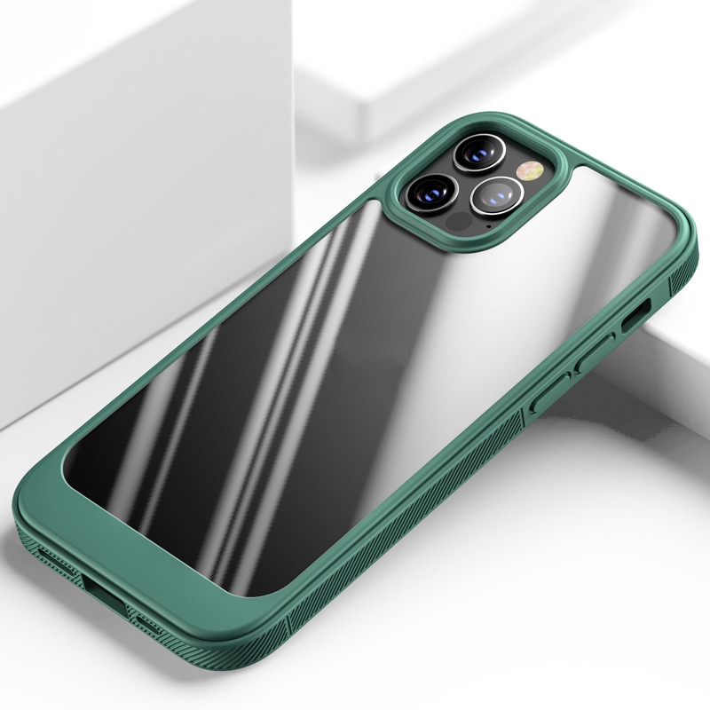 For iPhone 13 Pro Max Shockproof TPU + PC Protective Case (Dark Green) - Shopkiz.com