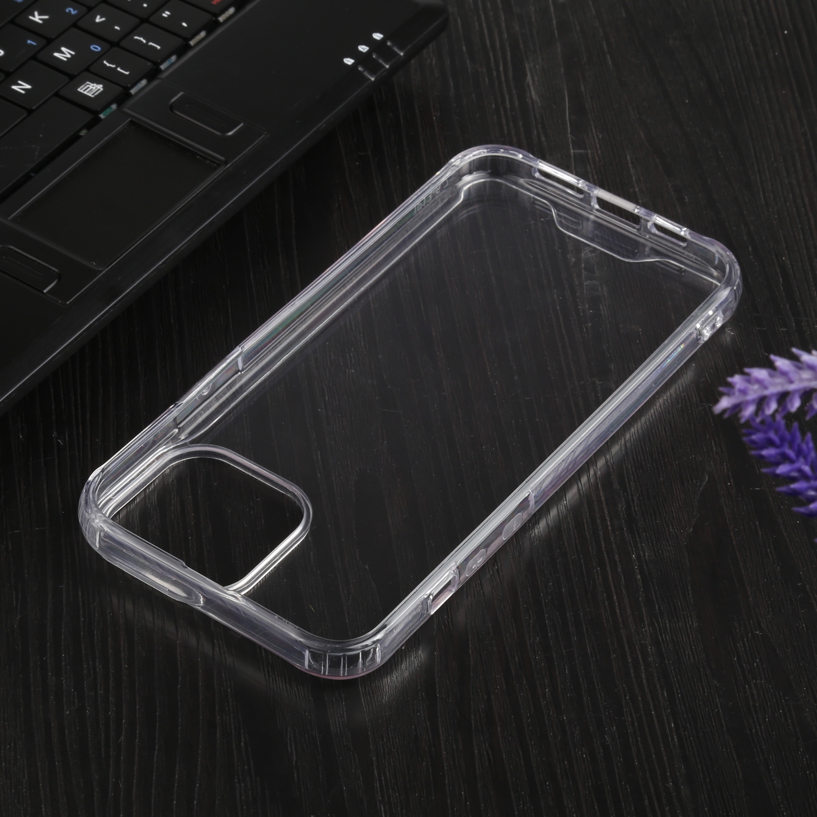 For iPhone 13 Pro Max Four-corner Shockproof Transparent TPU + PC Protective Case - Shopkiz.com