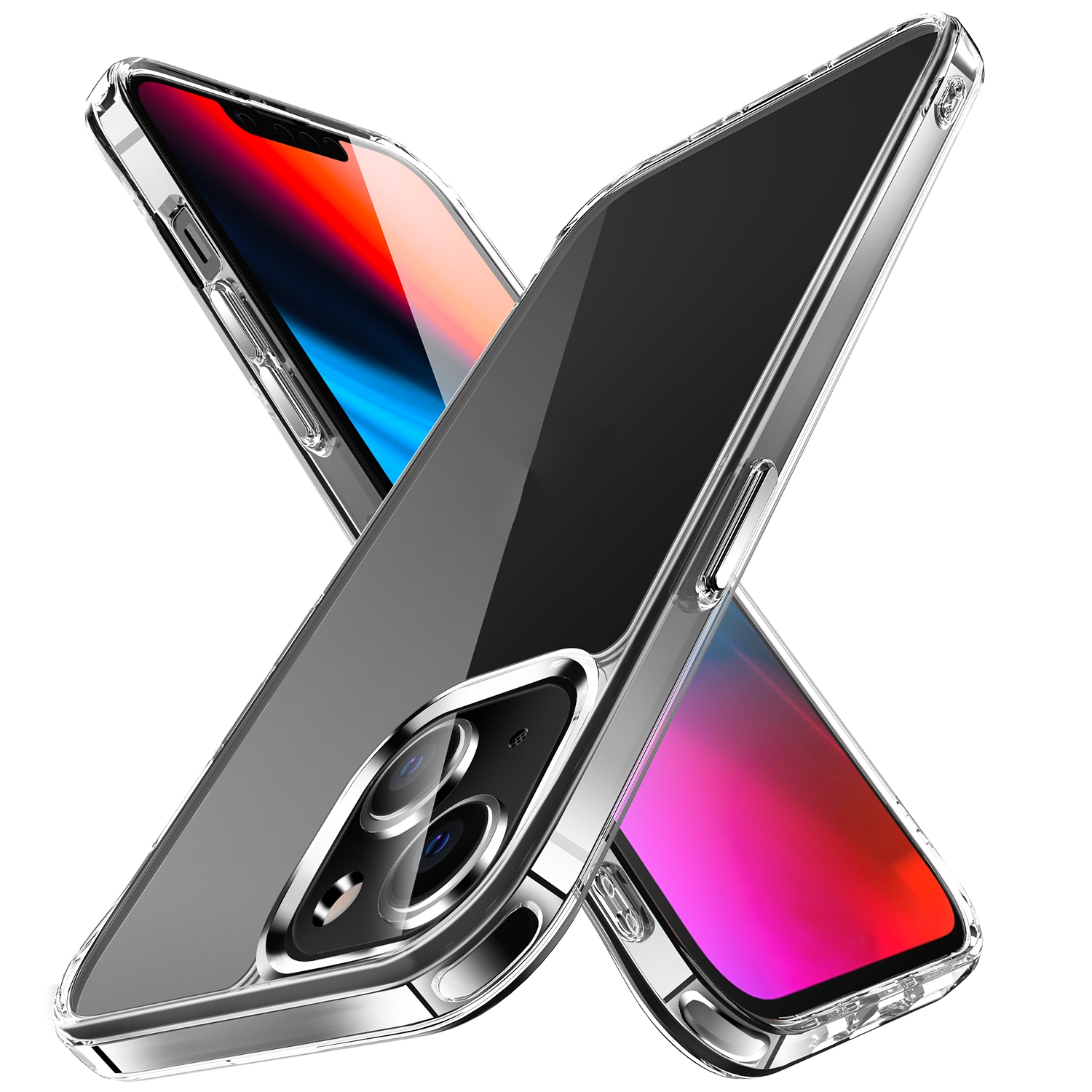 For iPhone 13 mini TPU + PC Transparent Shockproof Protective Case - Shopkiz.com