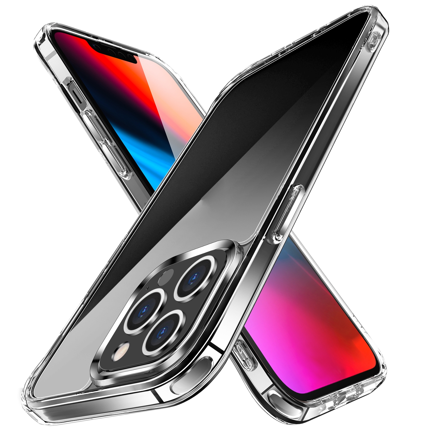 For iPhone 13 Pro Max TPU + PC Transparent Shockproof Protective Case - Shopkiz.com