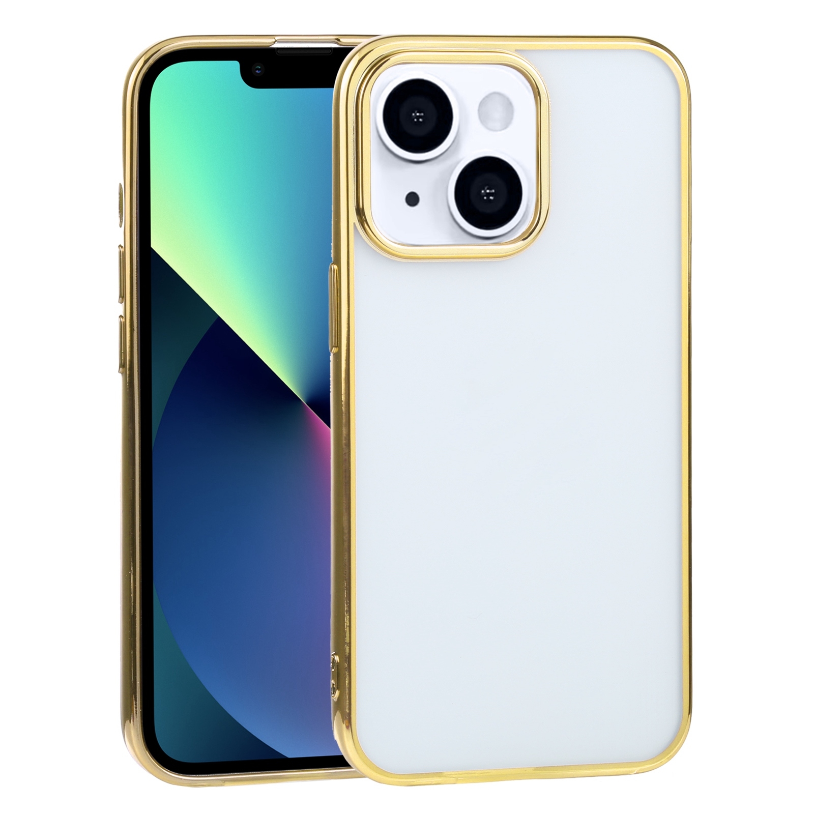 For iPhone 13 mini Ultra-thin Electroplating TPU Protective Case (Gold) - Shopkiz.com