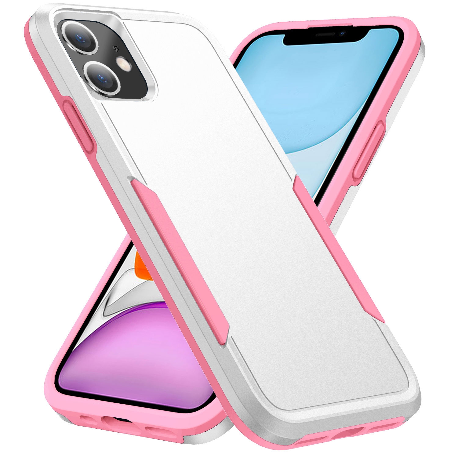 For iPhone 12 mini Pioneer Armor Heavy Duty Shockproof Phone Case (White) - Shopkiz.com