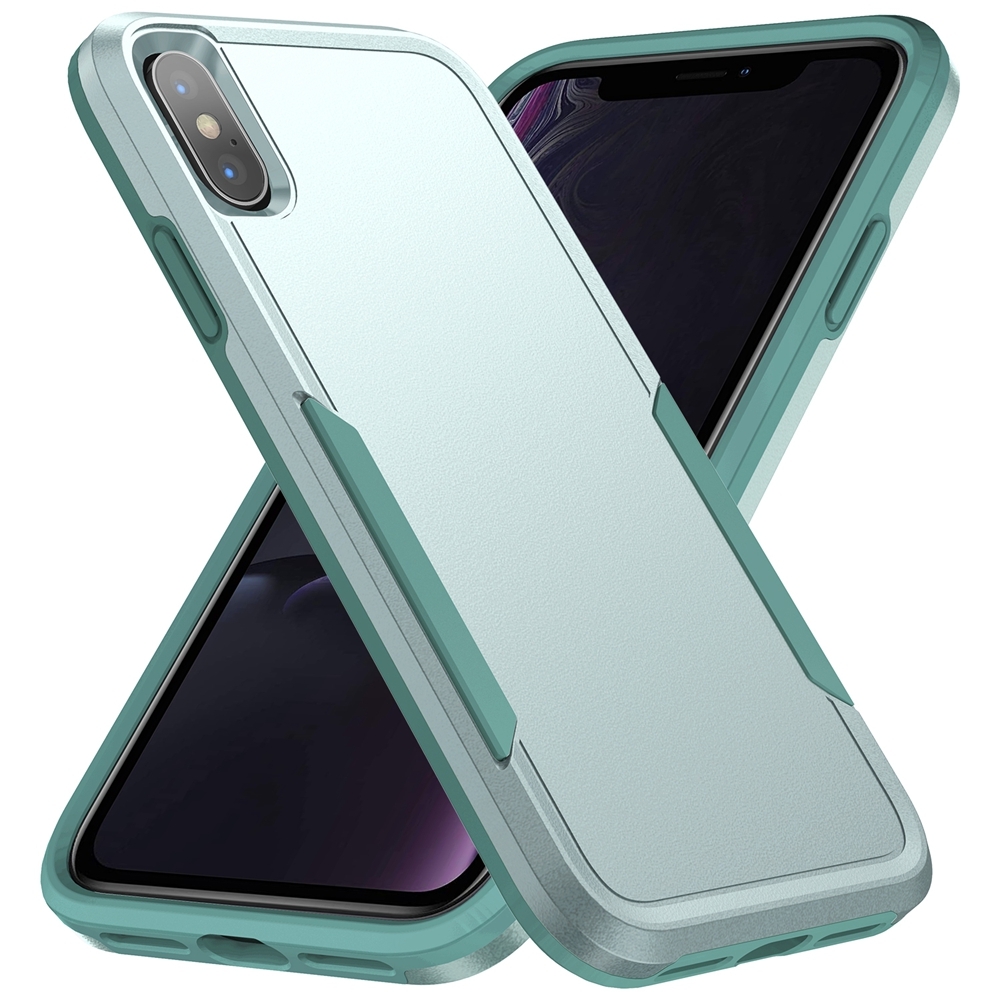 For iPhone X / XS Pioneer Armor Heavy Duty Shockproof Phone Case(Green) - Shopkiz.com