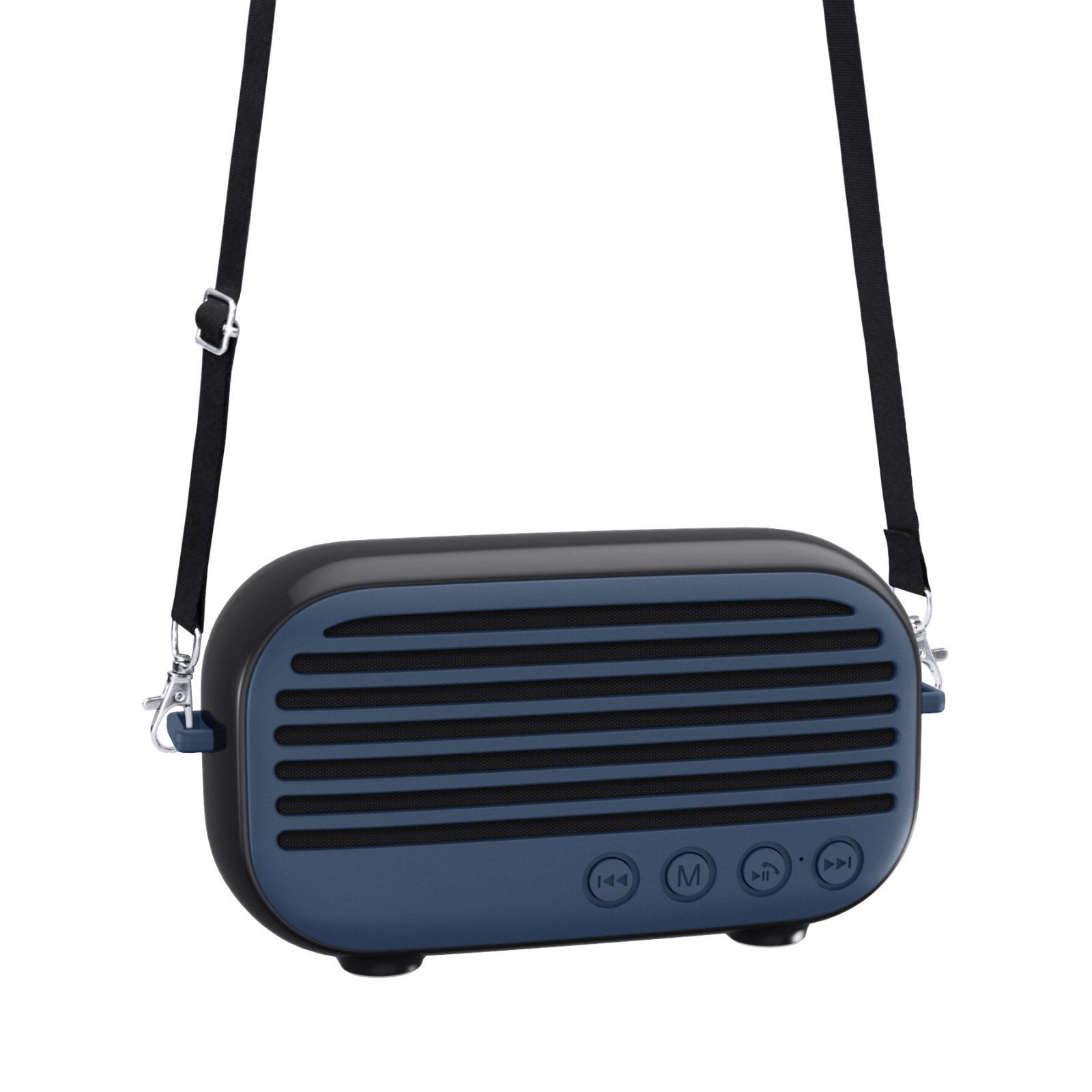 New Rixing NR-3000M Bluetooth 5.0 Portable Karaoke Wireless Bluetooth Speaker with Microphone & Shoulder Strap(Blue) - Shopkiz.com