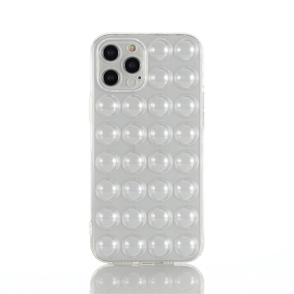 For iPhone 12 Pro Max TPU Full Coverage Shockproof Bubble Case(Transparent) - Shopkiz.com