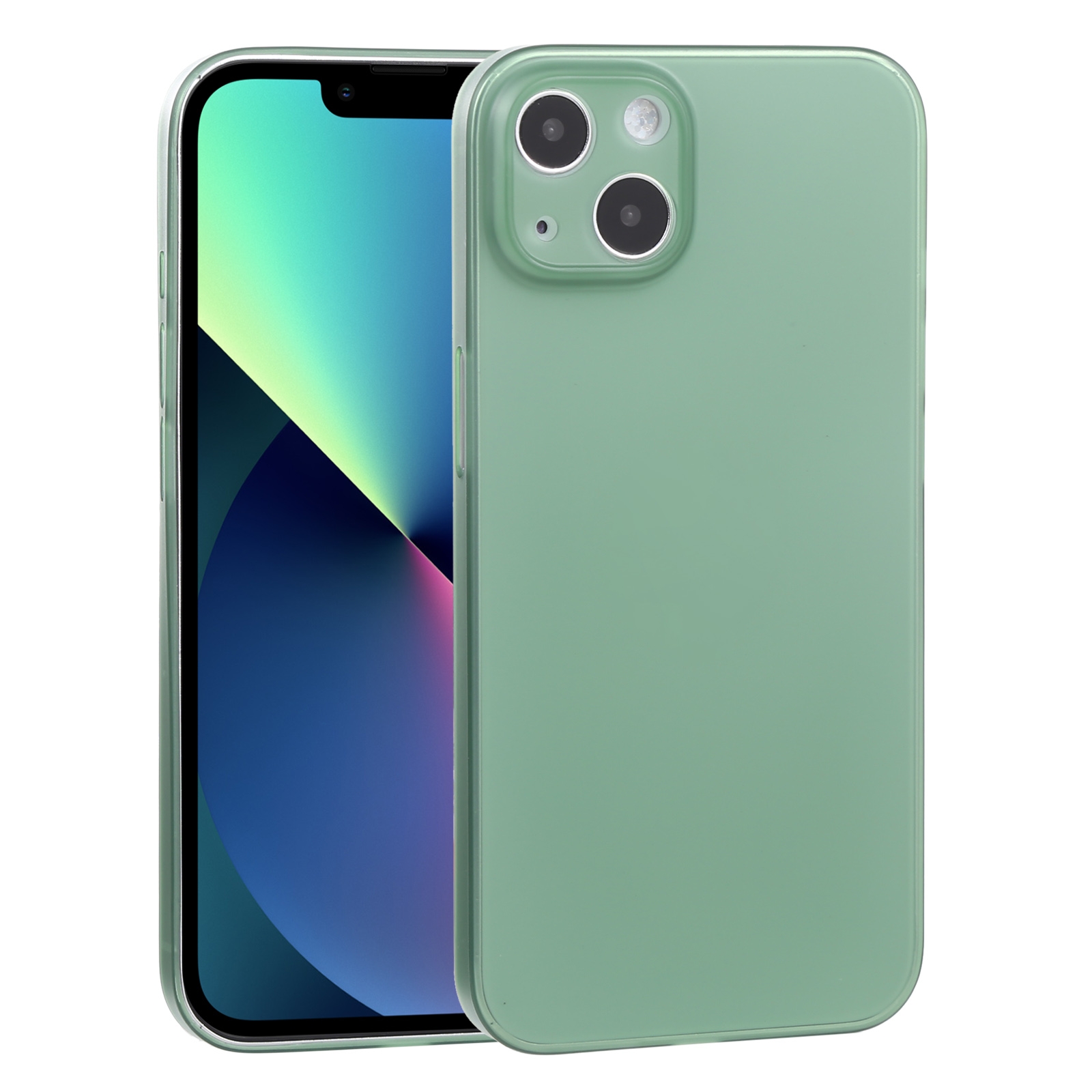 For iPhone 13 mini Camera Precision Hole PP Protective Case (Green) - Shopkiz.com