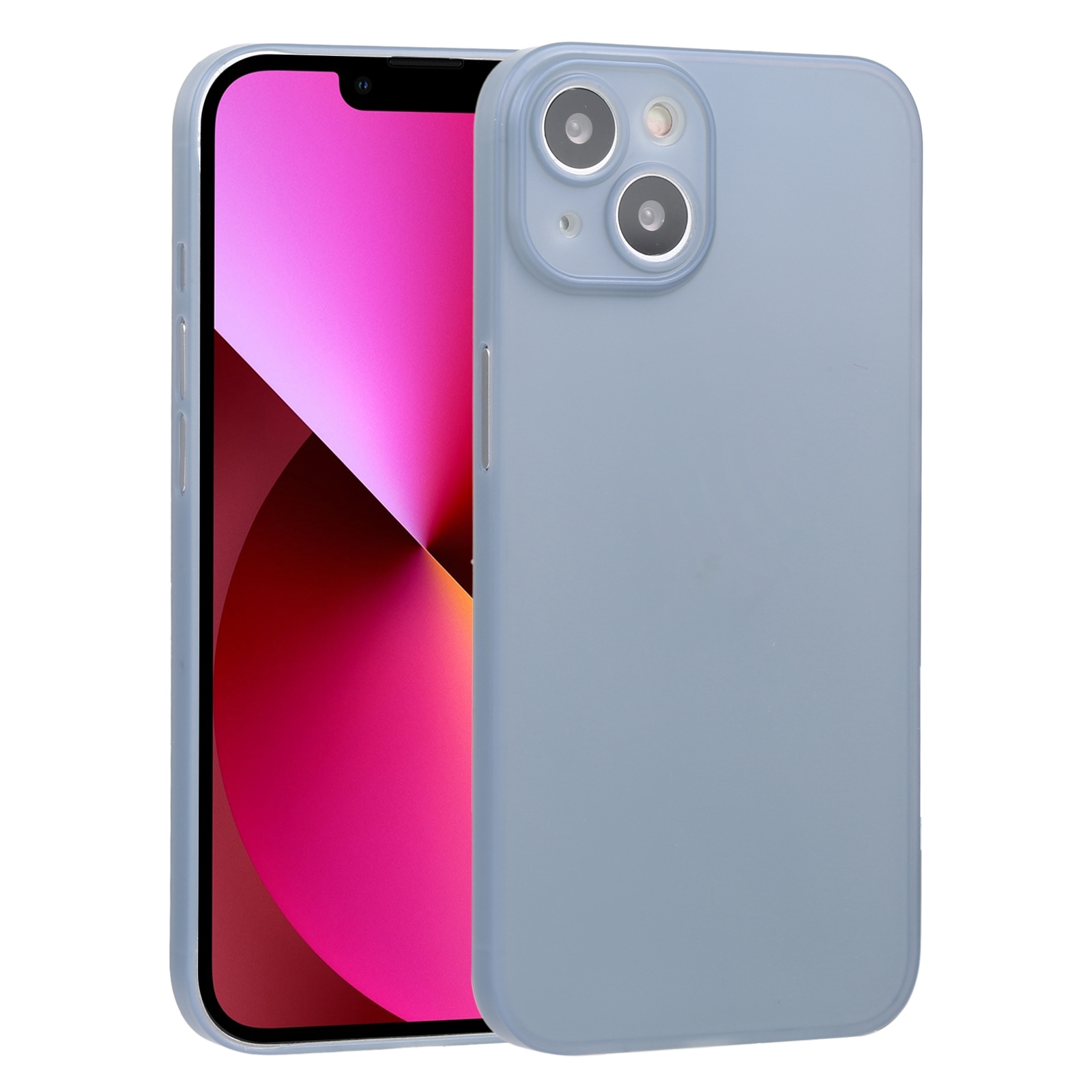 For iPhone 13 Camera Precision Hole PP Protective Case (Gray Blue) - Shopkiz.com